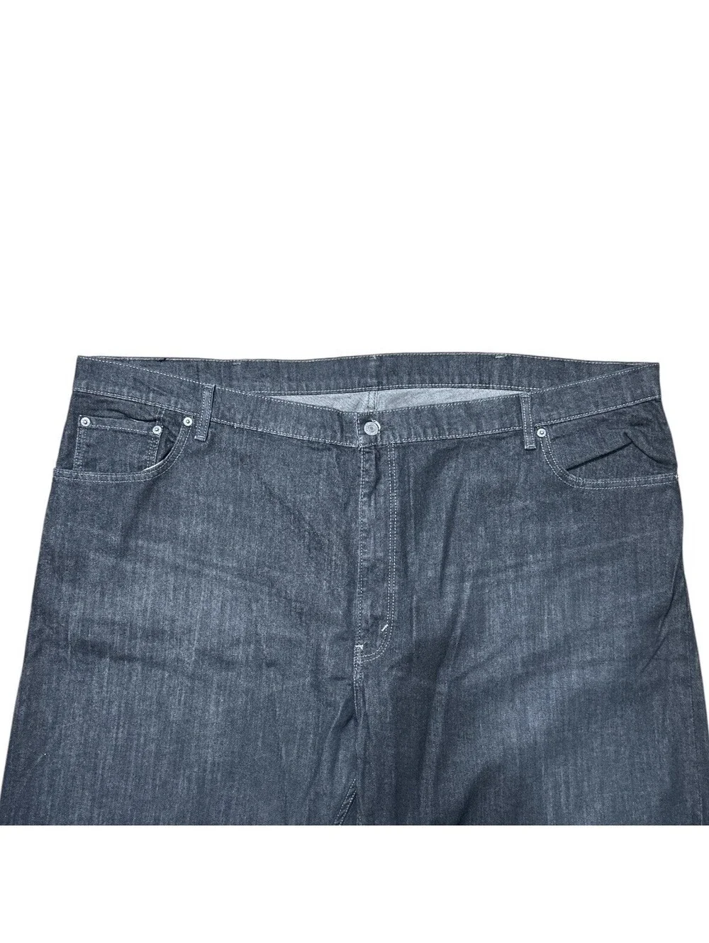 Levi’s 559 Mens 52x32 Relaxed Fit Black Denim Jeans Casual Cotton Straight Leg